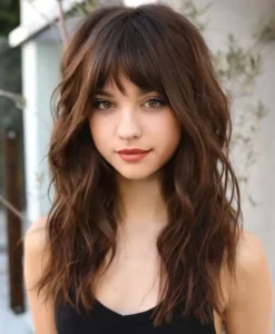 Bumpy Long Hairstyles with Bangs