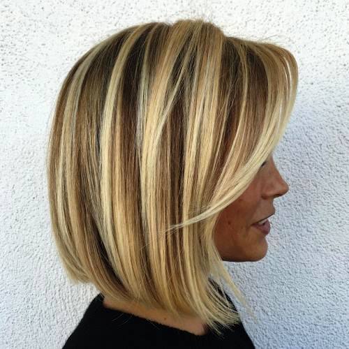 Bob with Stacked Sides and Bleached Ends