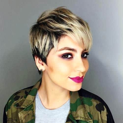 Long Pixie with Fade Roots