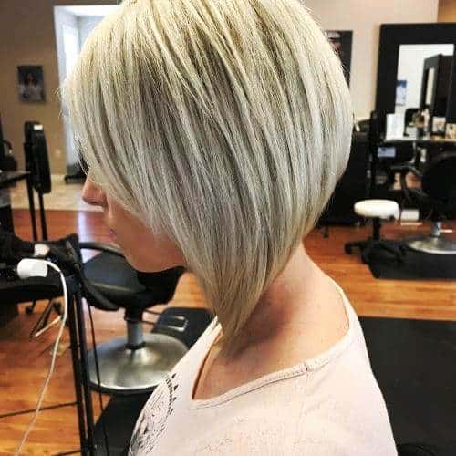 Short Steepy and Angled Bob for Ladies