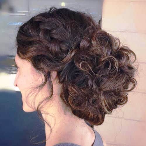 High Updos for Curly Hair