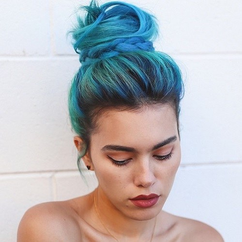 Top Knot with Front Bangs