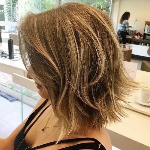 Longer Bangs with Highlighted Bob