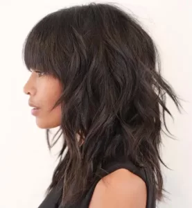 Modern Mid-Length Shag with Deep, Feathered Fringe